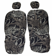 Hawaii Seat Cover with Separated Headrest<br>Brown Pineapple(Non-quilted)