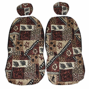 Hawaii car seat cover, Separated Headrest, <br>#2 Brown tapa(quilted)