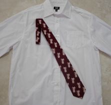 Hawaiian Necktie<br>Maroon pineapple