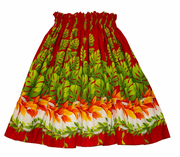 Hawaiian Pa'u hula skirts<br>#12 Red Flower
