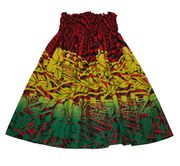 Hawaiian Pa'u hula skirts<br>#2 Red /Yellow Topa