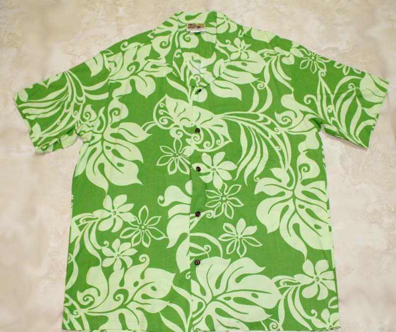 green hawaiian shirt