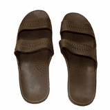 brown rubber jesus sandals