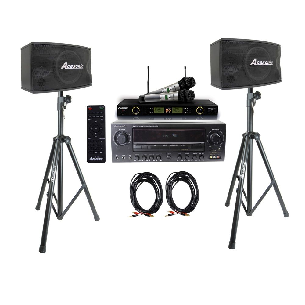 Acesonic AM200 Karaoke Amplifier, Acesonic SP450 Speaker , UHF 5200