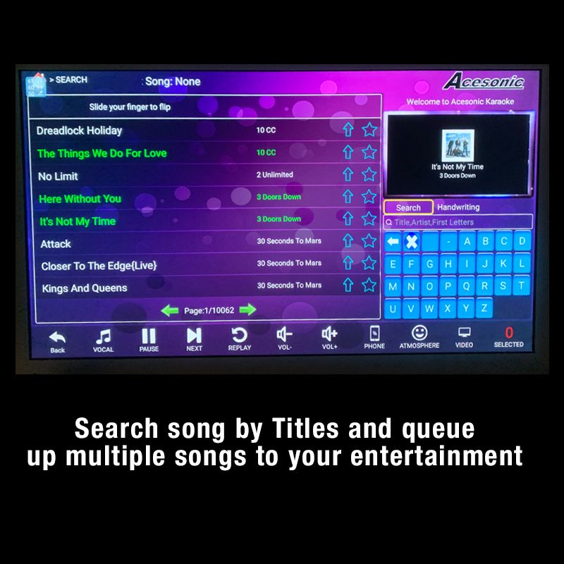 Acesonic KOD6822 Dual Hard Drive Multimedia Karaoke Player Android