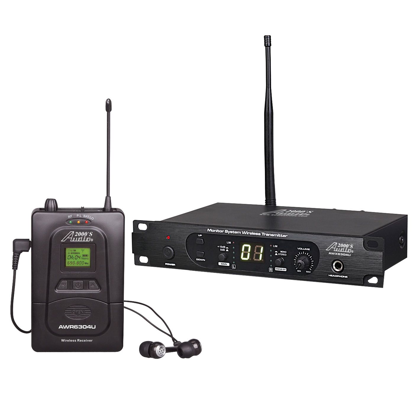 Audio 2000's AWM6304U Pro UHF InEar Monitoring System