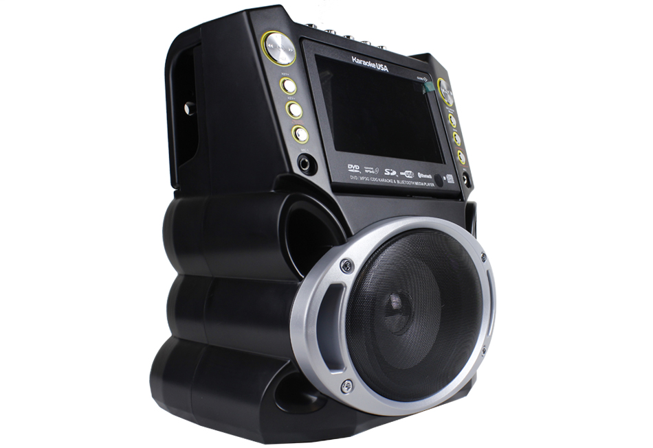 Karaoke USA GF844 DVD/CDG/MP3G/Bluetooth Karaoke System with 7" TFT Color Screen with Record