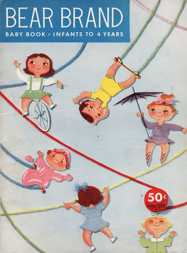 Vintage Bear Brand #352 Baby Book for Knitting & Crochet