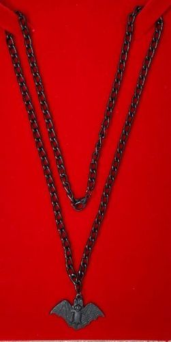 Black Bat Charm 18" Necklace