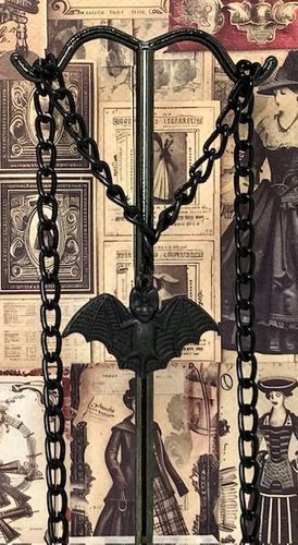 Black Bat Charm 18" Necklace