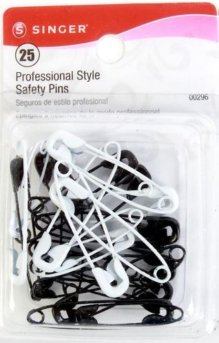 Singer Black & White Safety Pins