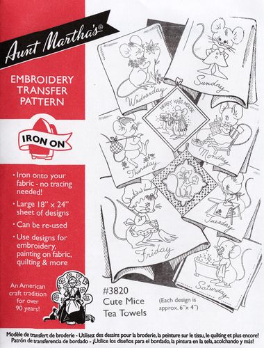 Aunt Martha's Cute Mice Tea Towels