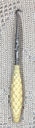 Vintage Glove Buttons Hook w/Celluloid Handle