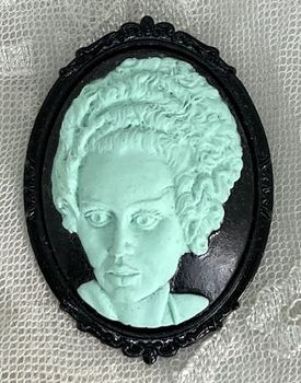 **NEW!** Mint Bride of Frankenstein Cameo Brooch Pin in Classic Setting