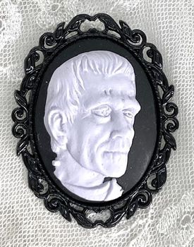 **NEW!** Lavender Frankenstein Cameo Brooch Pin