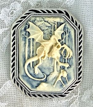**NEW!** Jabberwocky Cameo Brooch Pin