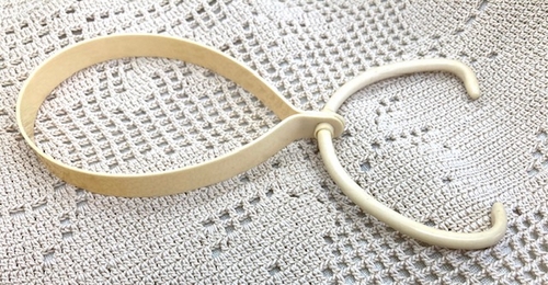 Vintage Celluloid Yarn/Spool Holder w/Wrist Hoop
