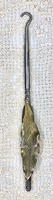 Vintage Botton Hook w/Brass Leaf Motif