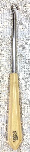 Vintage Button Hook w/Celluloid Handle & "B" Initial