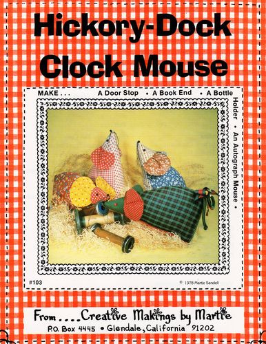 Vintage Hickory-Dock Clock Mouse #103