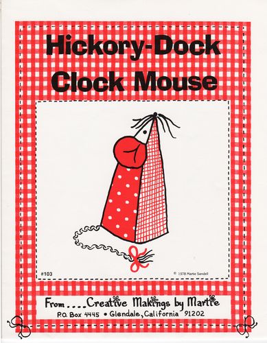 Vintage Hickory-Dock Clock Mouse #103