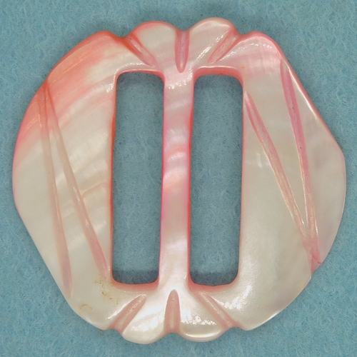 Vintage Pink Mother of Pearl Belt Buckle