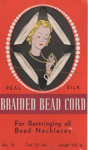 Vintage Real Silk Braided Bead Cord