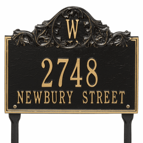 Acanthus Monogram Standard Lawn Address Marker