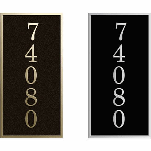 Petite Vertical Rectangle Address Plaque
