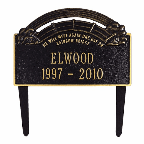 Rainbow Bridge Pet Memorial Plaque