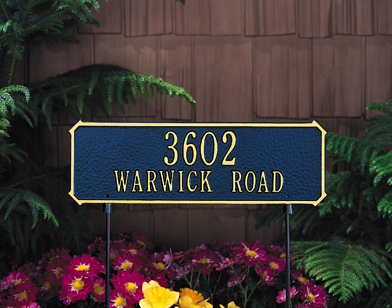 Two Sided Lawn Address Sign