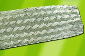 Alpha Wire 1233/2 SV002 - 0.5Â inch, FlatÂ Tinned CopperÂ , Braided Sleeving, Sliver 500 FT