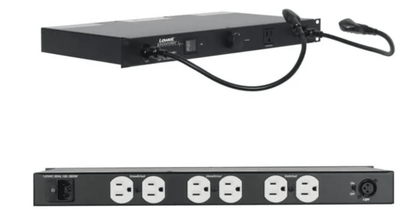 Lowell ACR1507GNLT Rackmount Light Panel with 120VAC 15A Power 7