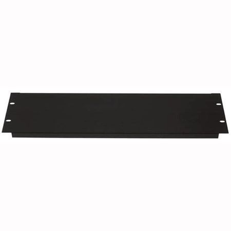 Lowell AP-3CC Rack Panel-Blank-3U 16ga Flanged Aluminum 6-pak Textured Black