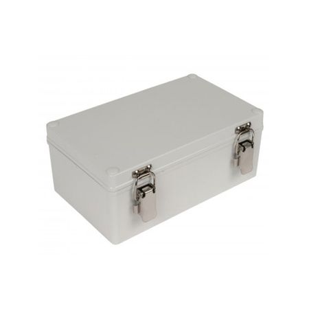 Bud Industries PTH-22492-C, PC 10% glass fiber Plastic Box metal latch IP66 (5.51 X 9.06 X 3.74) Clear Cover