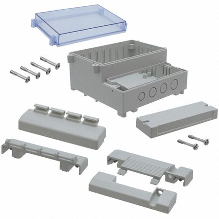 Bud Industries DCH-11922, L7 X W8 X D4, NEMA Box, Sealed Dual-Compartment Enclosure hinged
