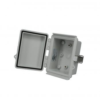 Bud Industries PTQ-11035 - PC+10% Fiberglass Box with Stainless Steel Latch (3.5 X 4.7 X 2.8 In)