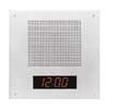 Lowell DC802-DF Grille-Clock/Speaker Steel Recessed 12.688 Sq White