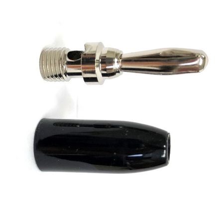 E-Z Hook 9202BLK - Standard banana plug test connector, black handle