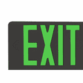 Eiko EXIT-G-BK - 11036, Exit Sign Green Black Housing