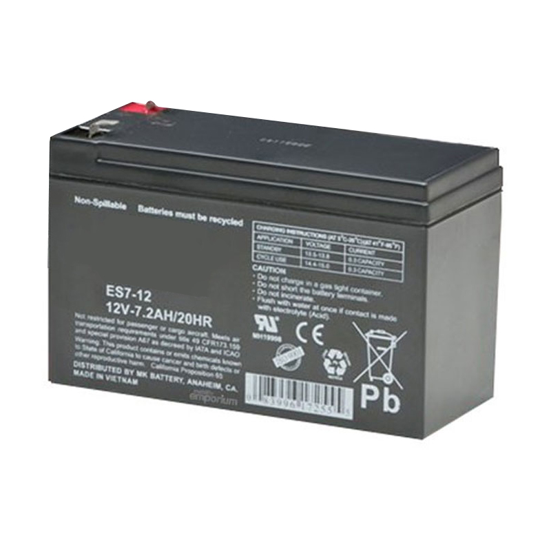 MK Battery ES7-12 - 12 Volts, 7.2 Amp Hours (20 Hours) Small Sealed Battery