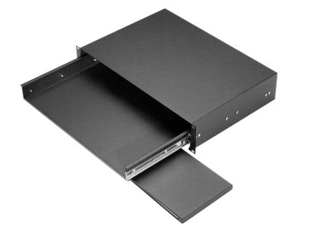 Bud Industries KS-1787-MG, L4 X W23 X D13, Rack 19" Sliding Keyboard Mouse Shelf