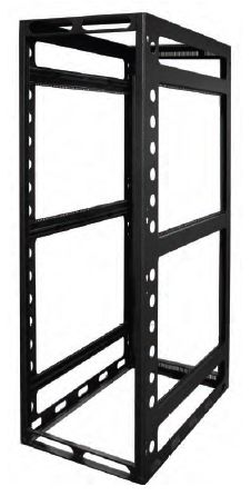 Lowell LGR-4042 Rack-Gangable-40U 42in Deep 2pr Rails Rear Door Black