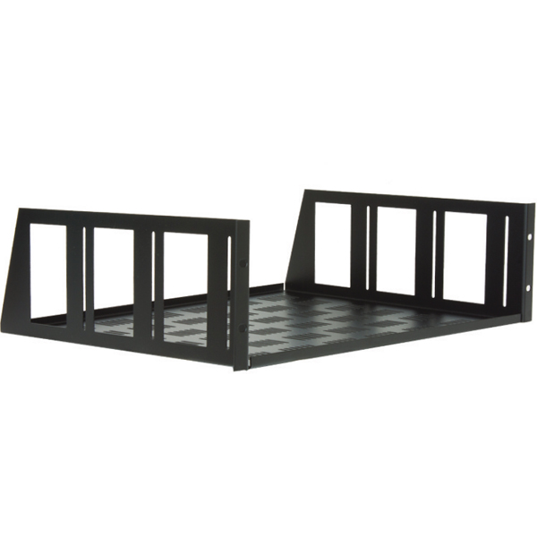 Lowell USV314 Vented Rack Utility Shelf3U 14in D Black