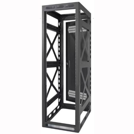 Lowell LSGR-4036 Rack-Seismic-40U 36in Deep 2pr Rails Rear Door Black