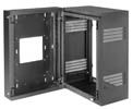 Lowell LWR-1619 Rack-Sectional Wall Mount-16U 19in Deep 1pr Adj Rails Black