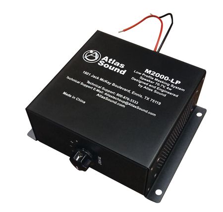 Atlas Sound M2000-LP - Dual 2"x4" Sound Masking Speaker System with 70.7V-4W Transformer and Low Profile Design