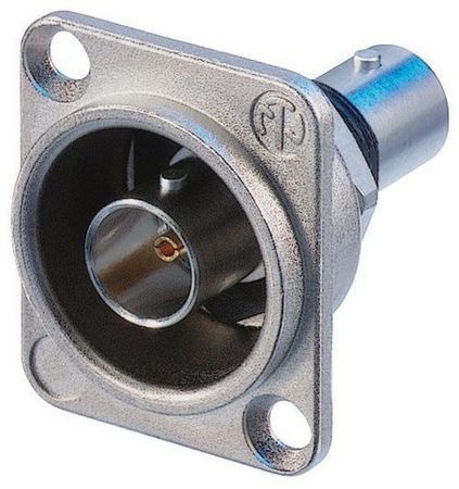 Whirlwind NBB75DFI - Connector - BNC, Neutrik, chassis, feed-thru, recessed, 75 Ohm, silver