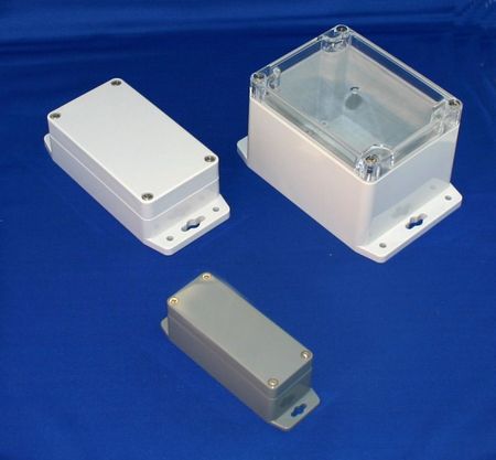 Bud Industries PN-1322-DGMB, L5 X W3 X D2, Plastic NEMA 4X Box With Mounting Brackets Bud Industries PN-1322-DGMB, L5 X W3 X D2, Plastic NEMA 4X Box With Mounting Brackets