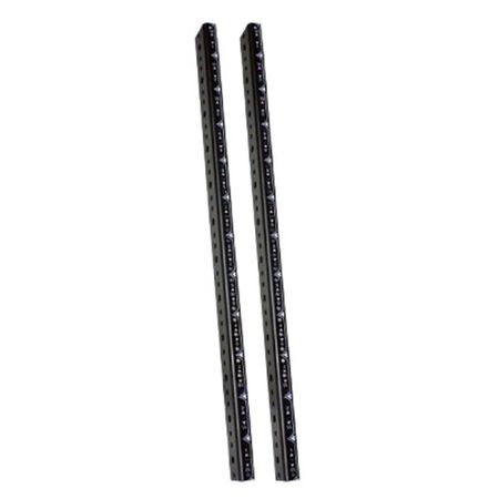 Lowell RRT-28 Rack Rails Thin-flange for custom millwork no mounting hardware 28U